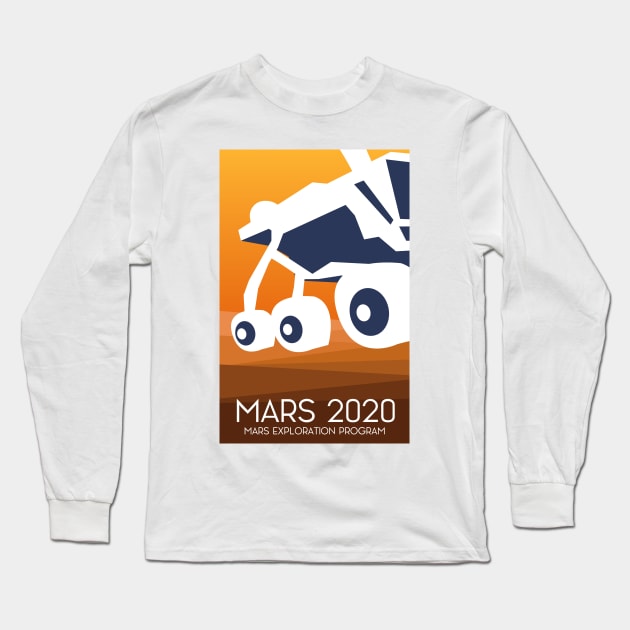 Mars 2020 space art Long Sleeve T-Shirt by nickemporium1